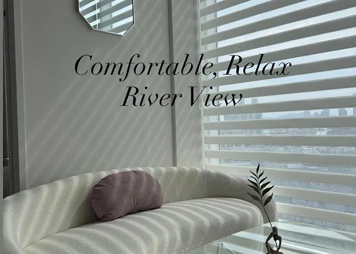 Open1-hongdae, Hapjeong Station 1 Minute, Luxury Style, Panorama River View 6 People, 2room, 3q Bed *