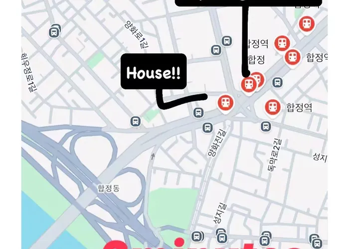 Hoya House1-hongdae, Hapjeong Station 1 Minute, Luxury Style, Panorama River View 6 People, 2room, 3q Bed Apartamento Seul