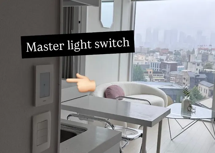 Open1-hongdae, Hapjeong Station 1 Minute, Luxury Style, Panorama River View 6 People, 2room, 3q Bed